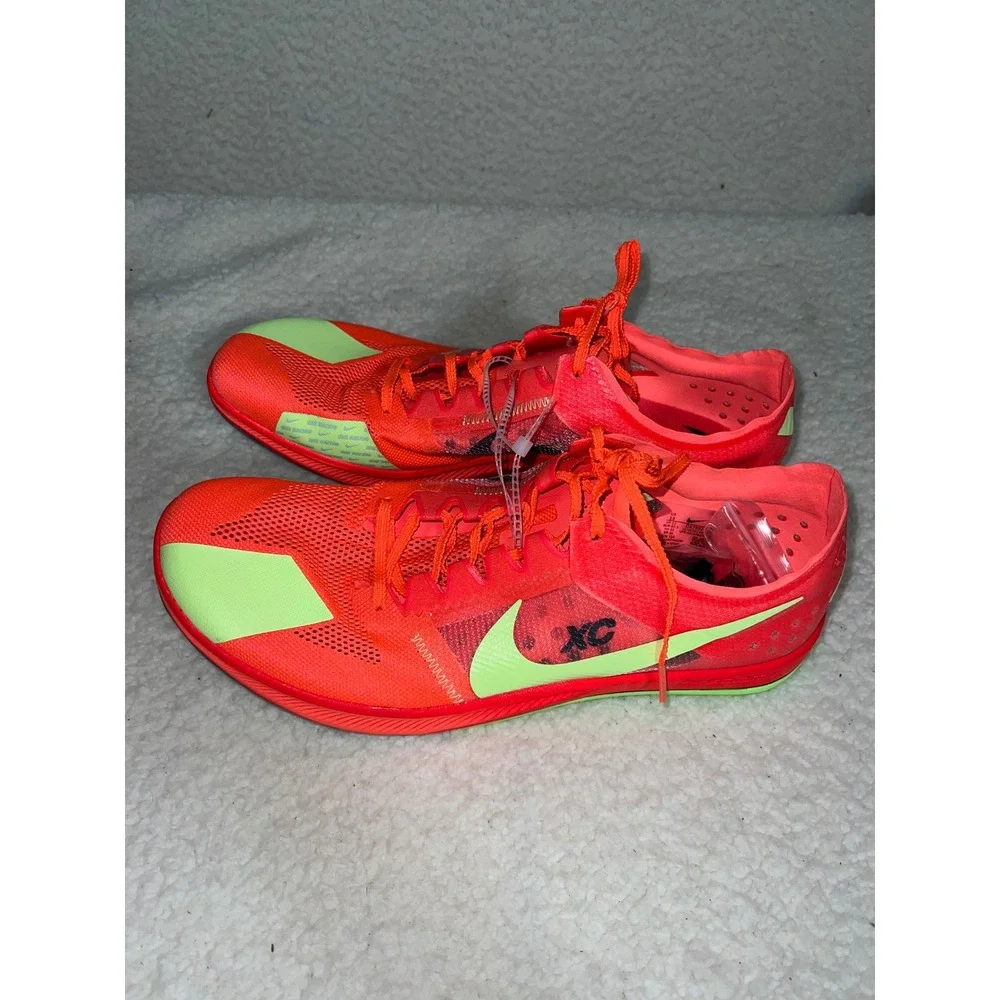 Nike ZoomX Dragonfly XC Mens‎ 13 Bright Crimson Volt Racing Spikes DX7992-800